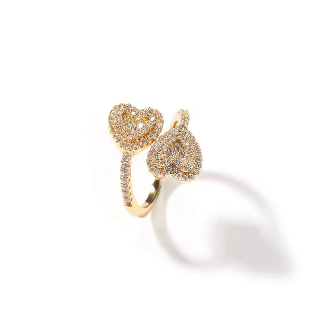 Valentina Double Heart Ring