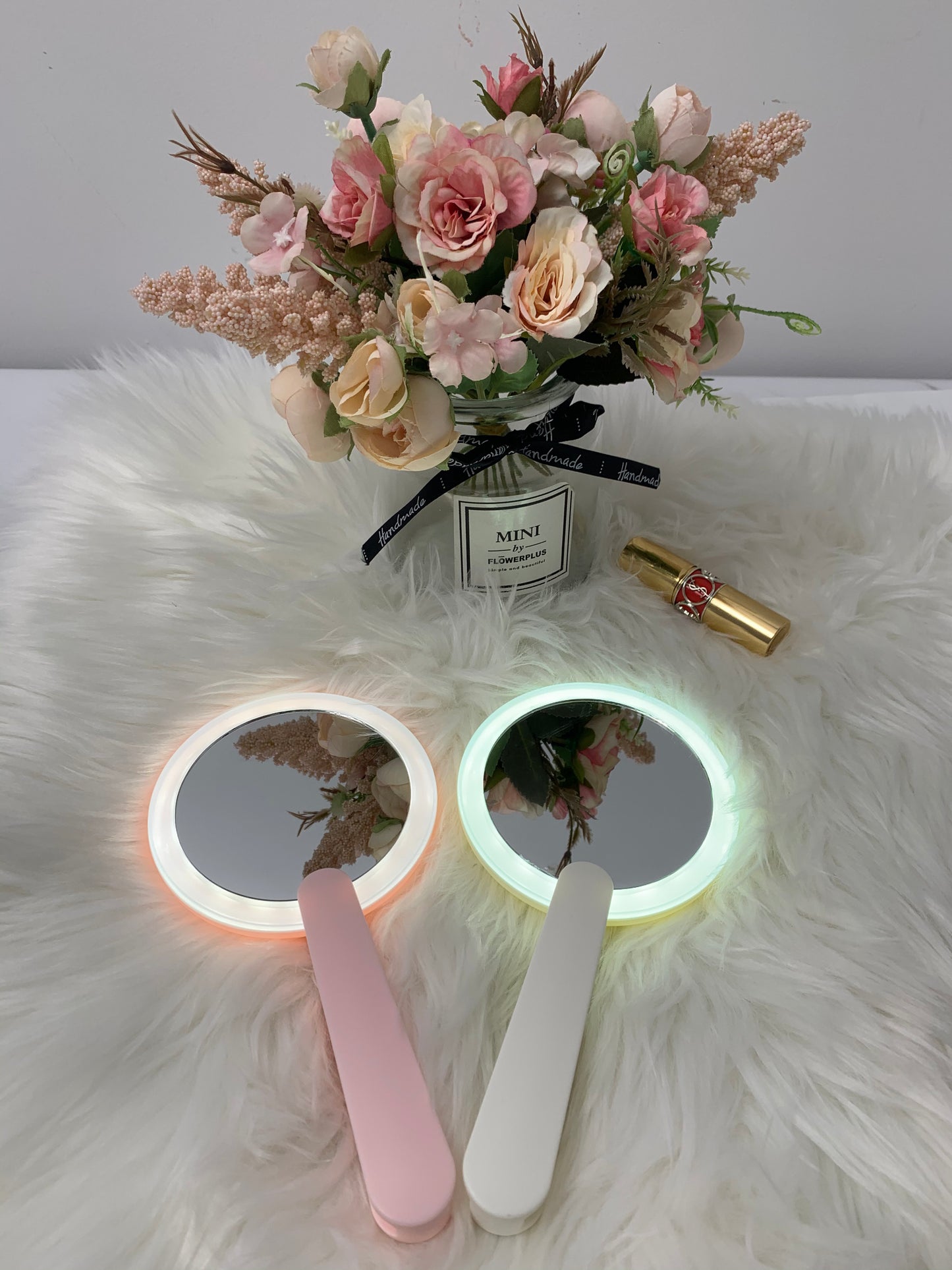 LED Hand Mirror ( White )