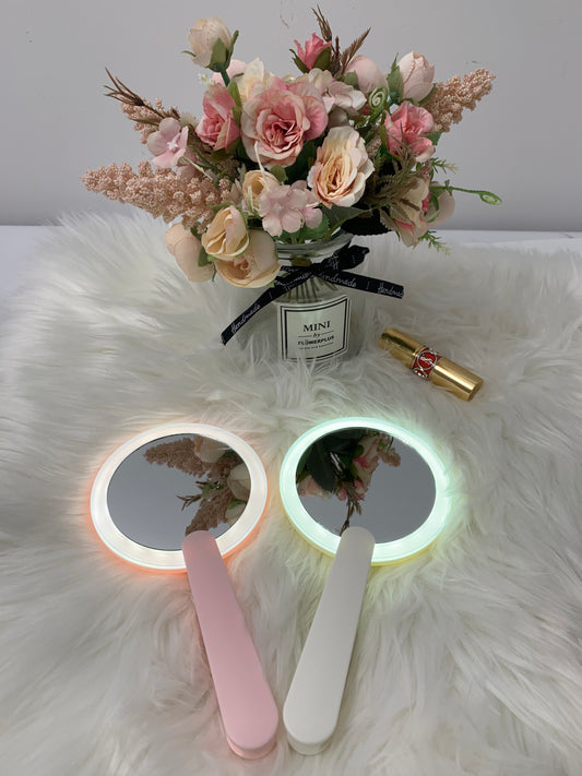 LED Hand Mirror ( White )